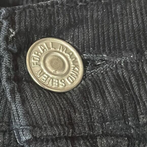 7 for all Mankind Womens Black Corduroy Pants size 26 cut # 717017 - Picture 3 of 10